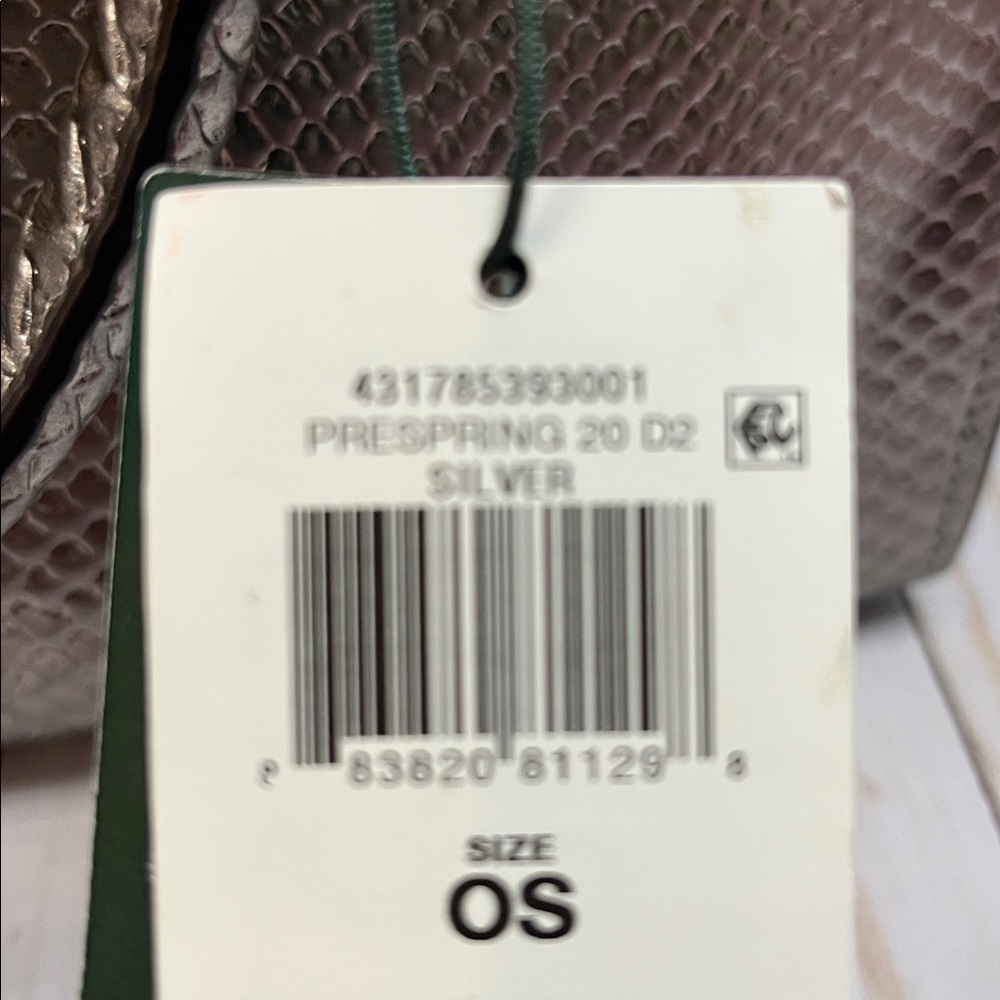 Ralph Lauren metallic handbag. Adjustable shoulder strap. Snakeskin print. NWT! - Picture 9 of 10
